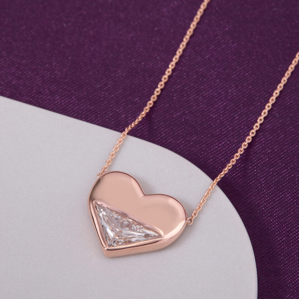 2.00 CT triangle-cut diamond pendant