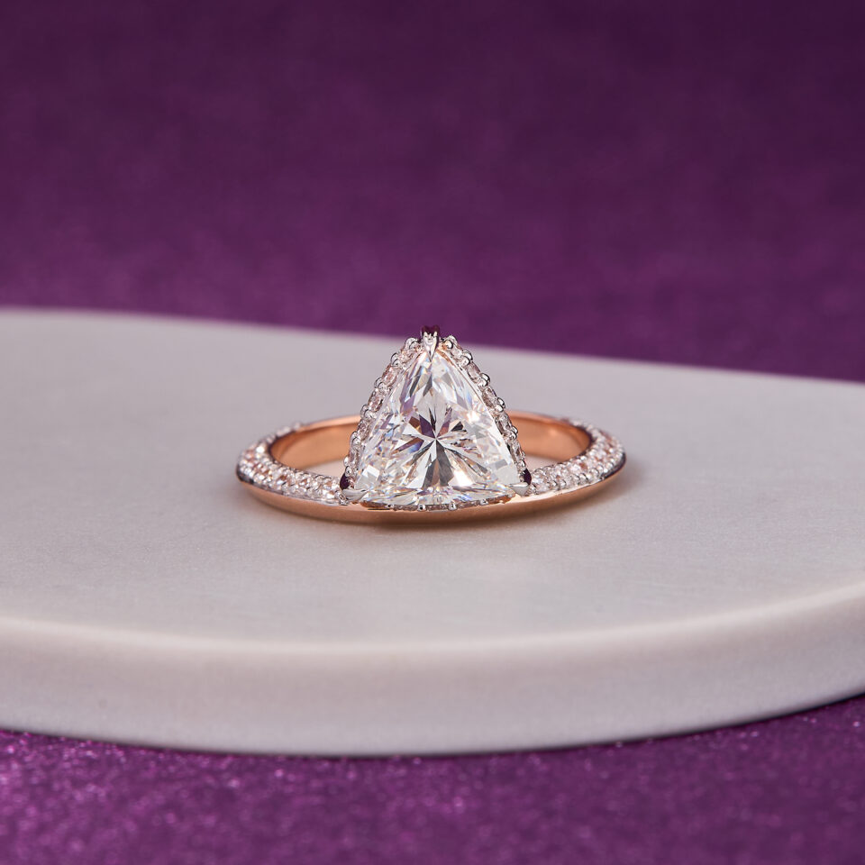 1.80 CT Trillion-Cut Diamond ring
