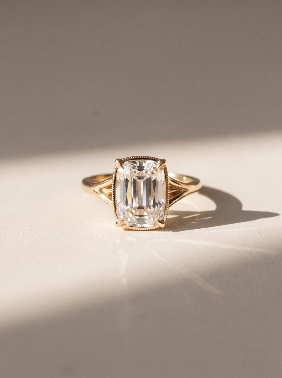 3.00 CT Cushion Cut Lab Grown Diamond Engagement Ring
