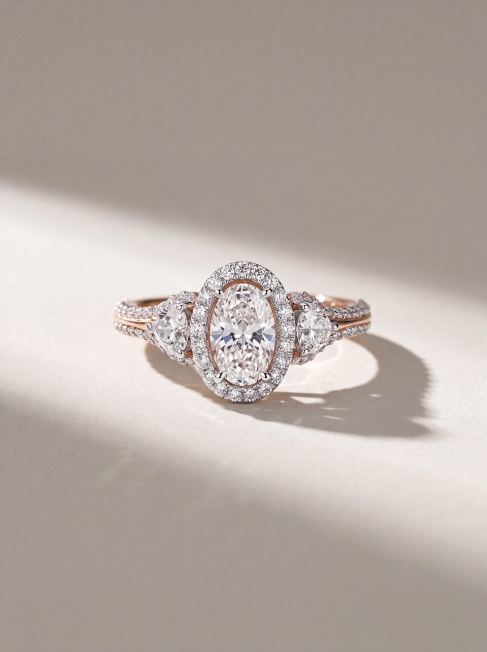 3.00 CTW Oval Lab Grown Diamond Engagement Ring